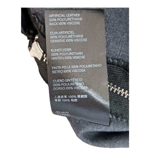 Free People Black Faux Leather Pants Ankle Zip Size 8 - Picture 8 of 8